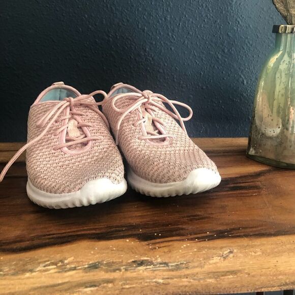 Pink/gold sneakers size 8.  - Picture 1 of 4